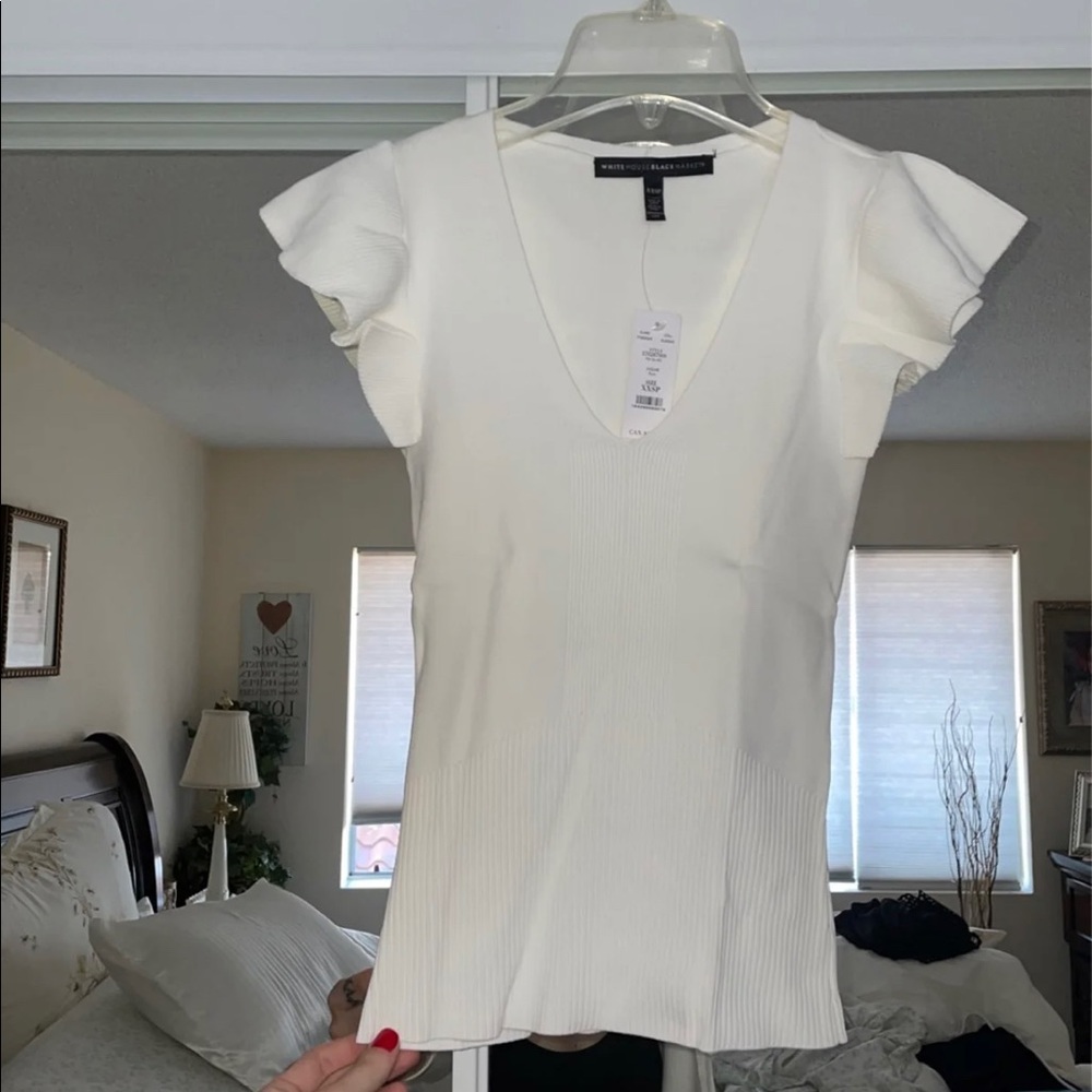 White House Black Market fitted sweater top